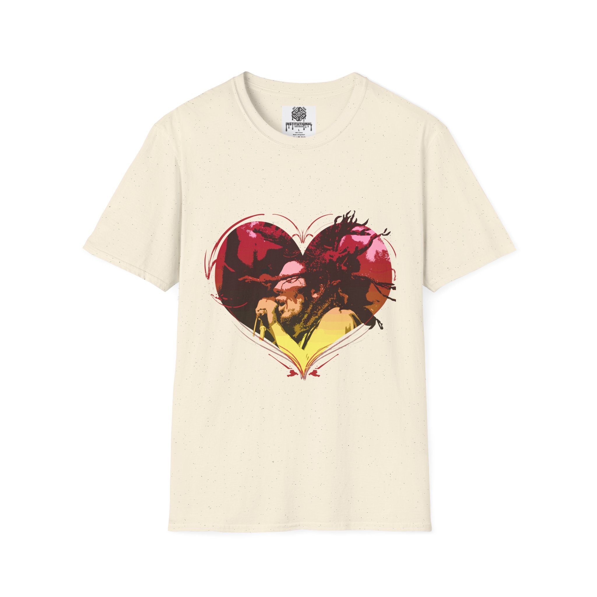 Heart Graphic T-Shirt — Vintage Couple Silhouette Love Tee