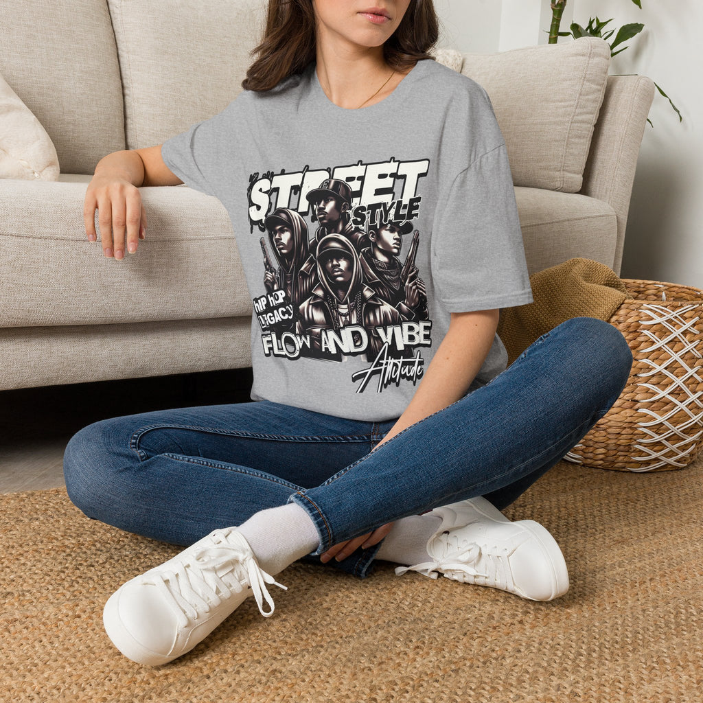 Street Style Graphic T‑Shirt — 'Street Style' Urban Vibe Tee with Crew Portraits