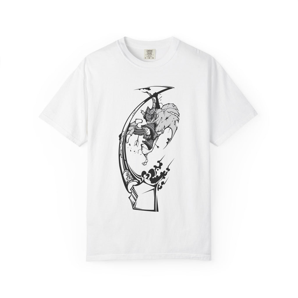 Skateboard Wave Graphic T-Shirt — Surfer Skull Art Tee