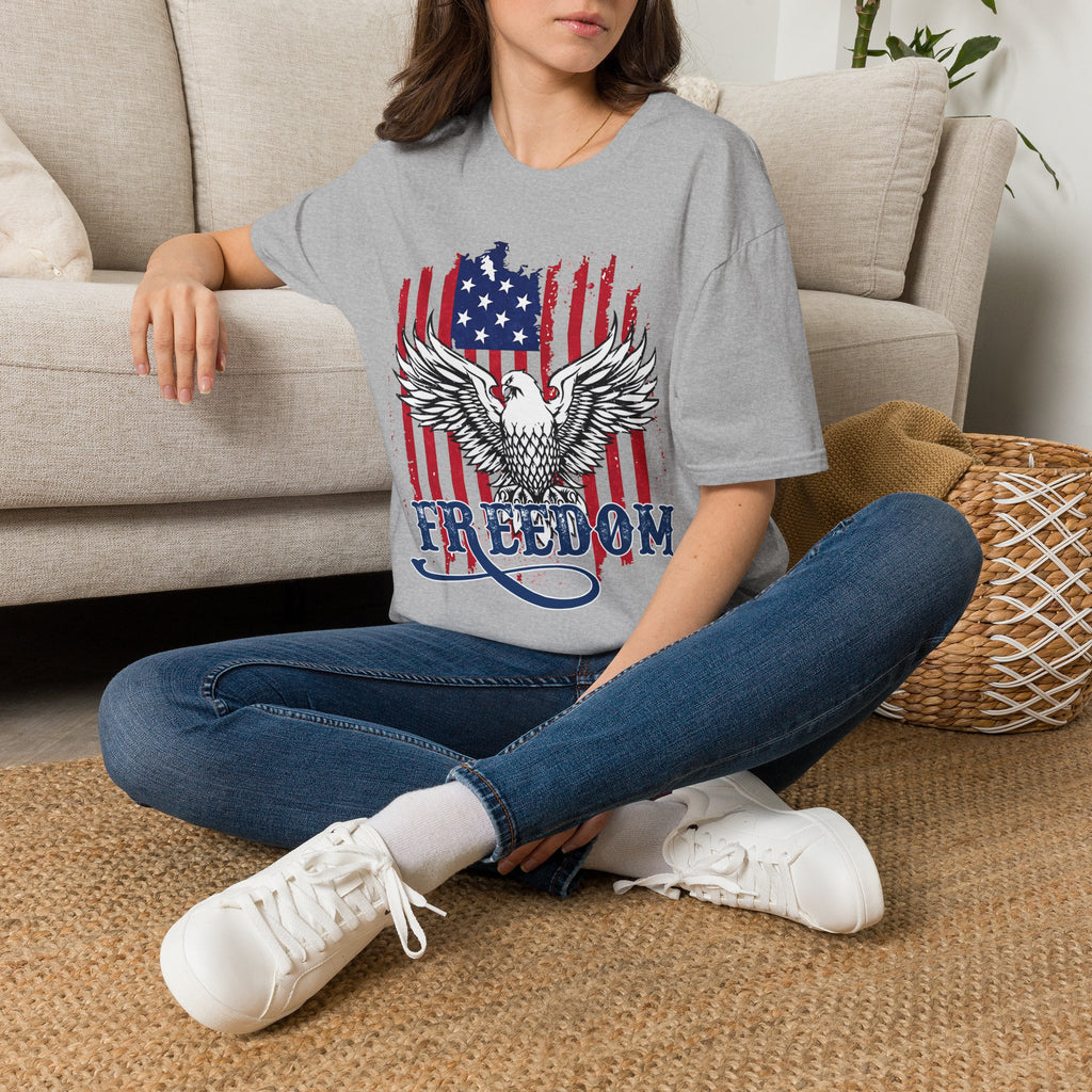 Freedom Eagle T‑Shirt – Patriotic American Flag Graphic Tee