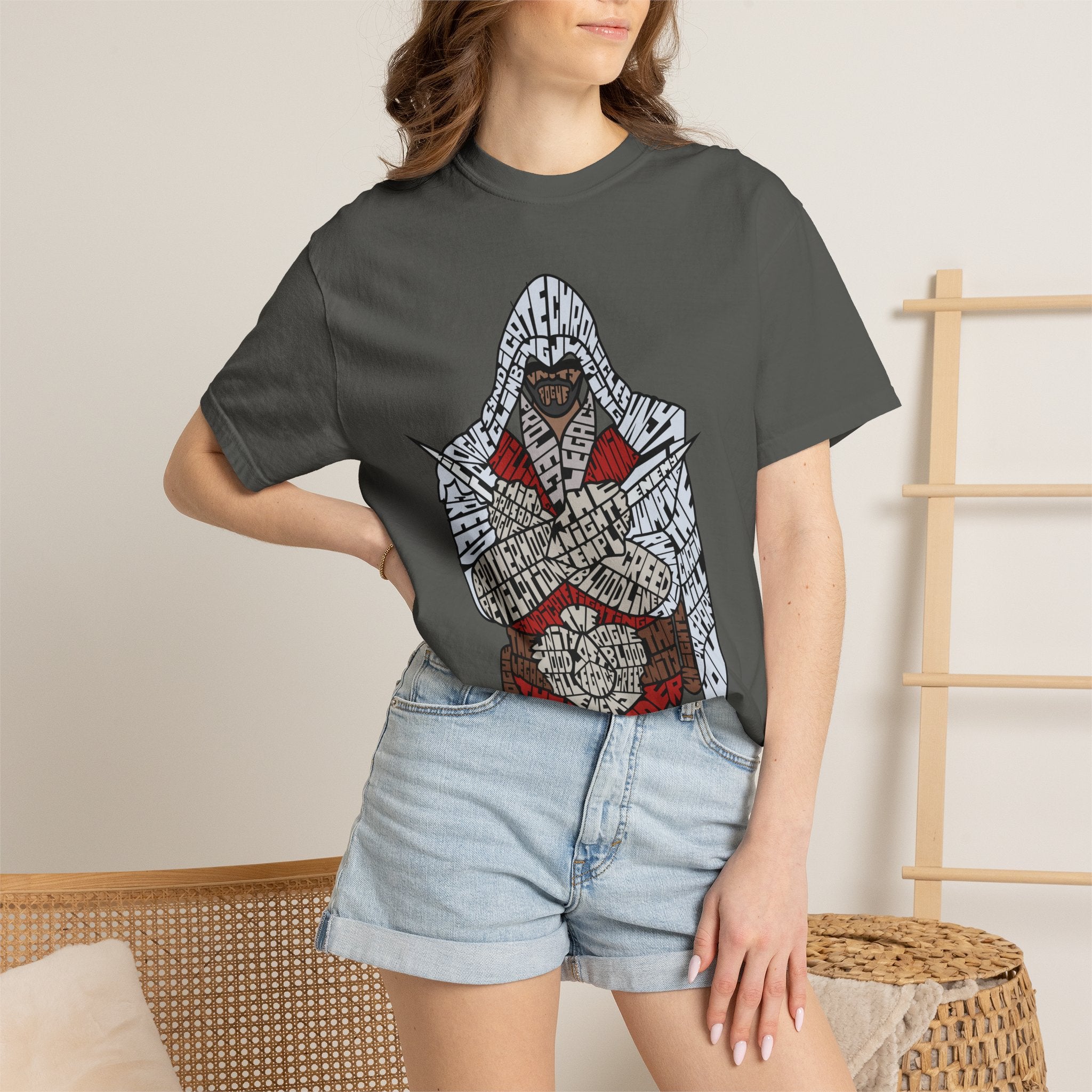 Assassin Hooded Warrior Graphic T-Shirt — Retro Gamer / Video Game Fan Tee