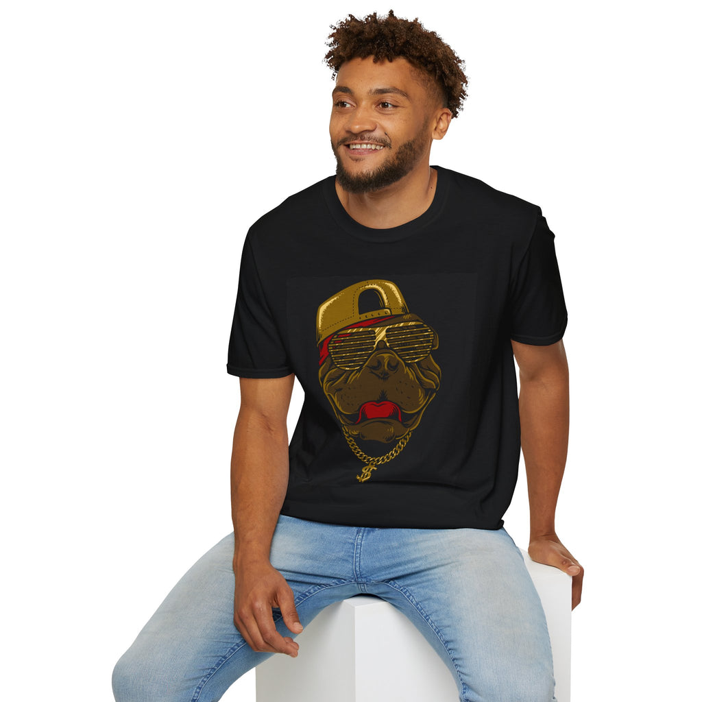 Bulldog Bling T-Shirt — Retro Hip-Hop Dog Graphic Tee
