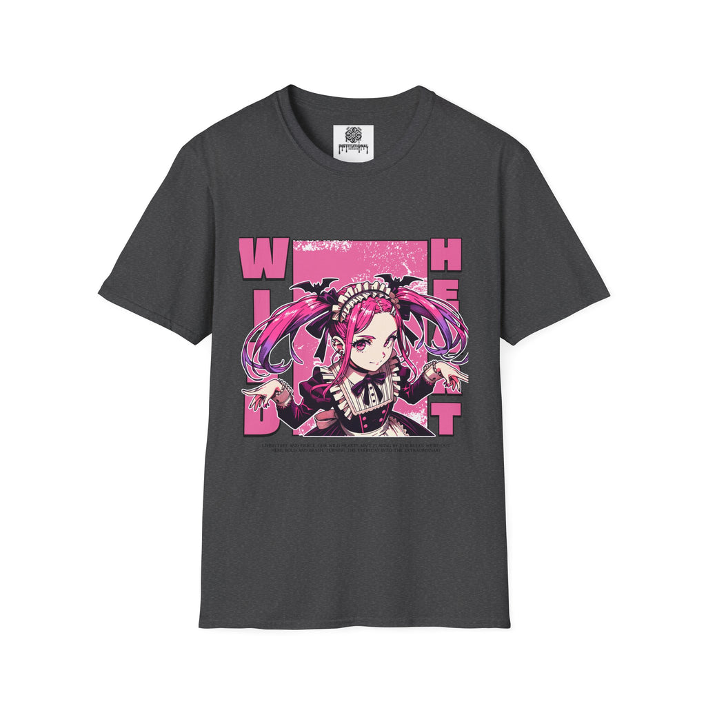 Witch Girl Anime T-Shirt — Pink Gothic Kawaii Graphic Tee