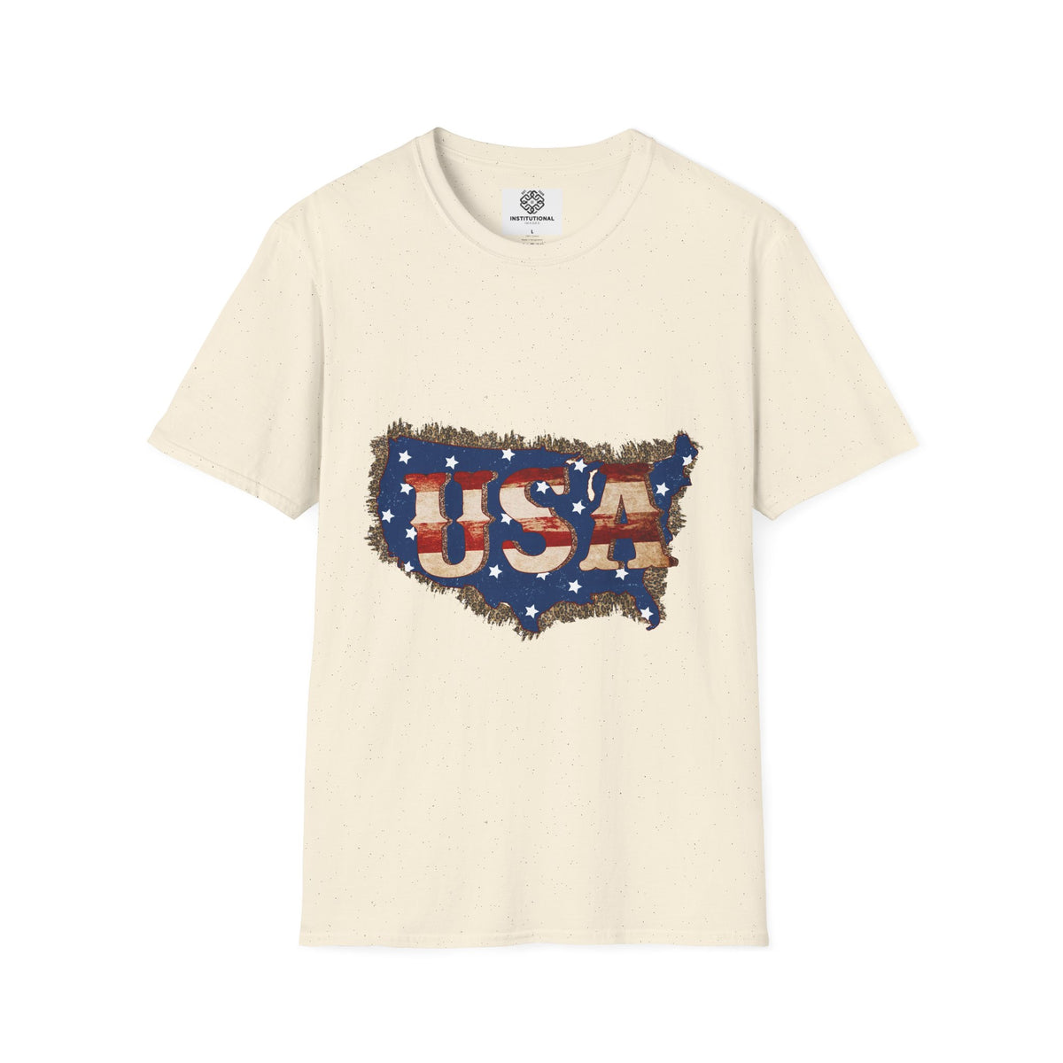 USA Map T-Shirt — Distressed American Flag Graphic Tee