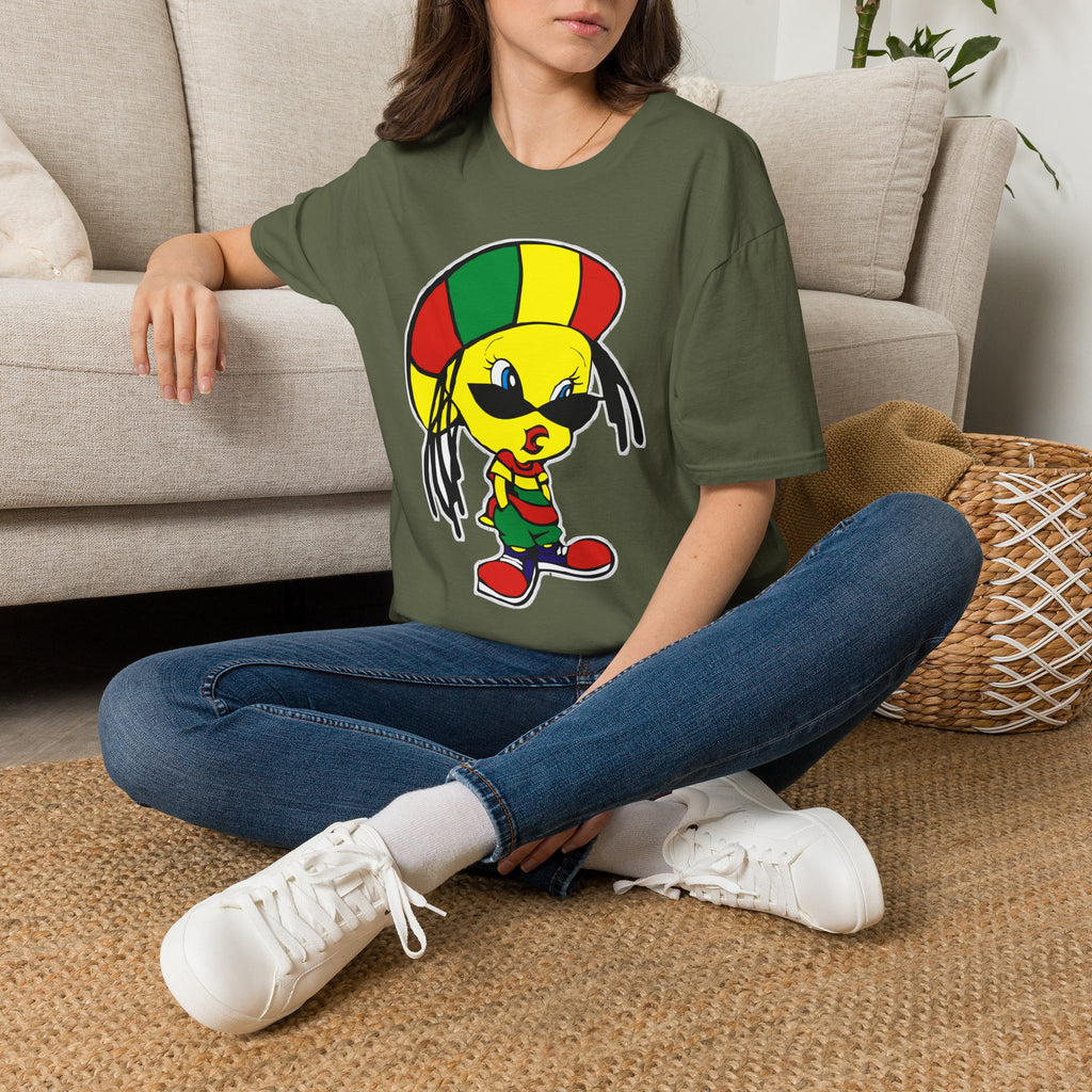 Rasta Tweety T-Shirt — Reggae Cartoon Graphic Tee
