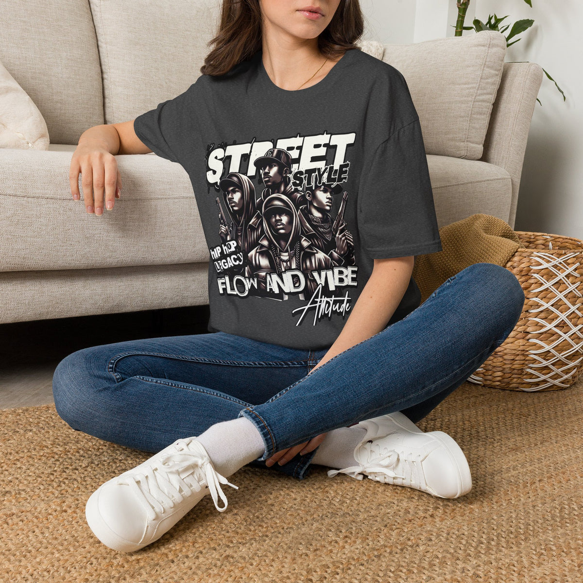 Street Style Graphic T‑Shirt — 'Street Style' Urban Vibe Tee with Crew Portraits