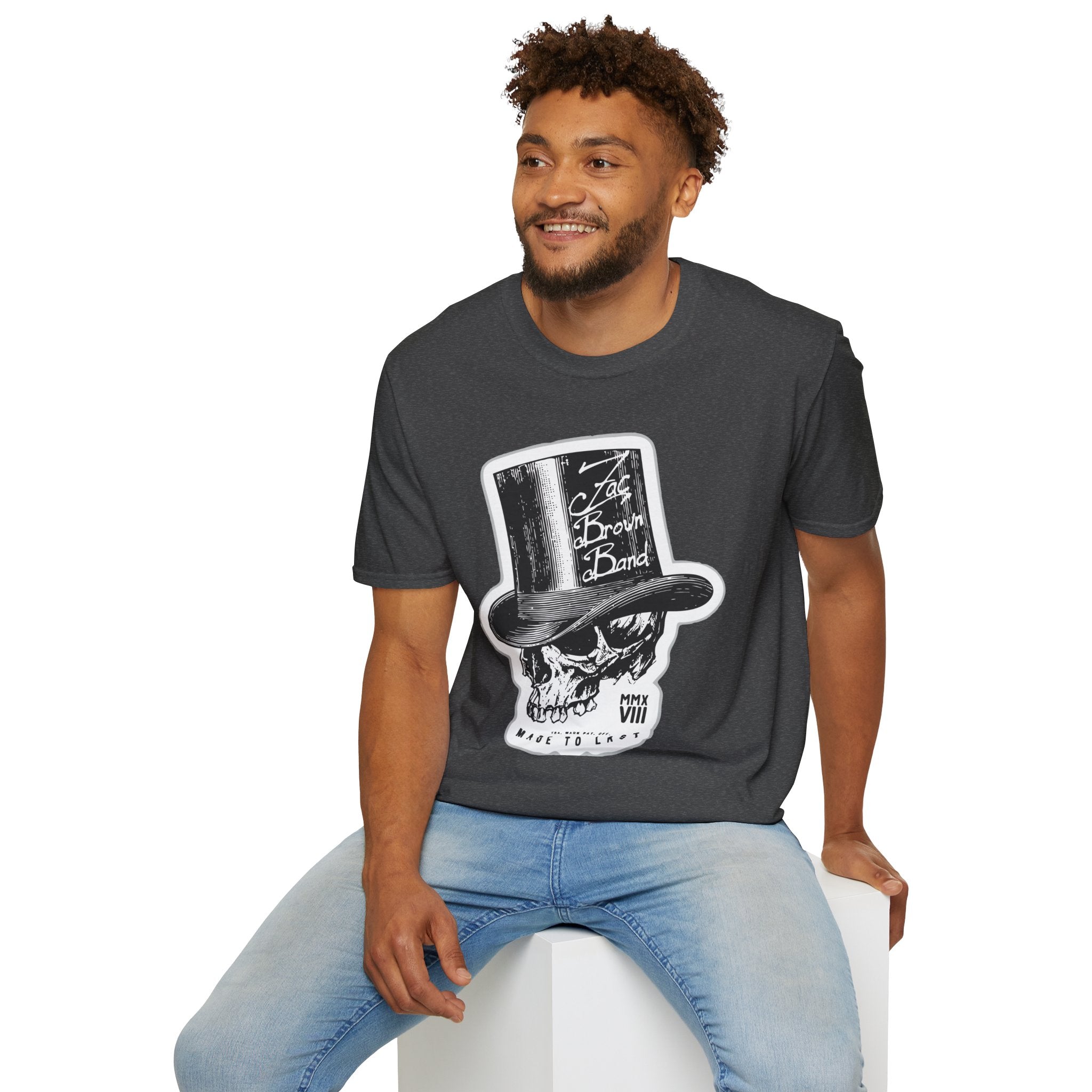 Top Hat Skull Band Tee — Zac Brown Band Graphic T-Shirt