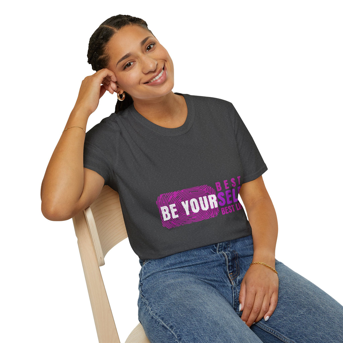 Best Yourself T-Shirt — Inspirational Pink Graphic Tee