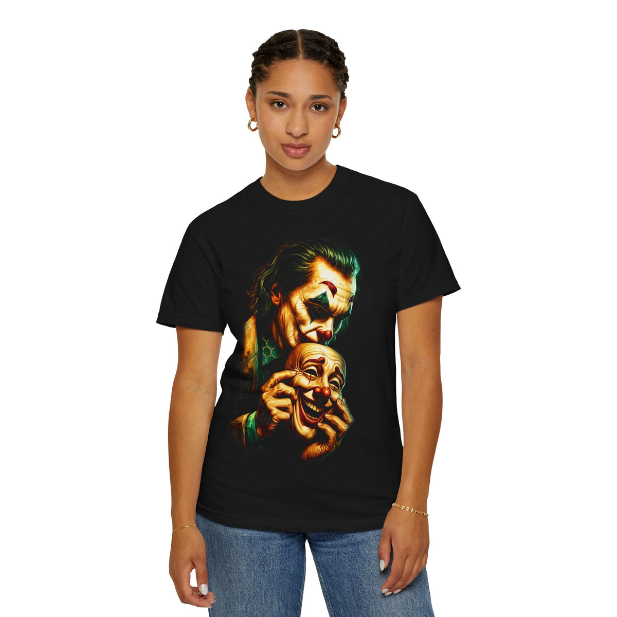 Dark Joker Face Mask Graphic T-Shirt