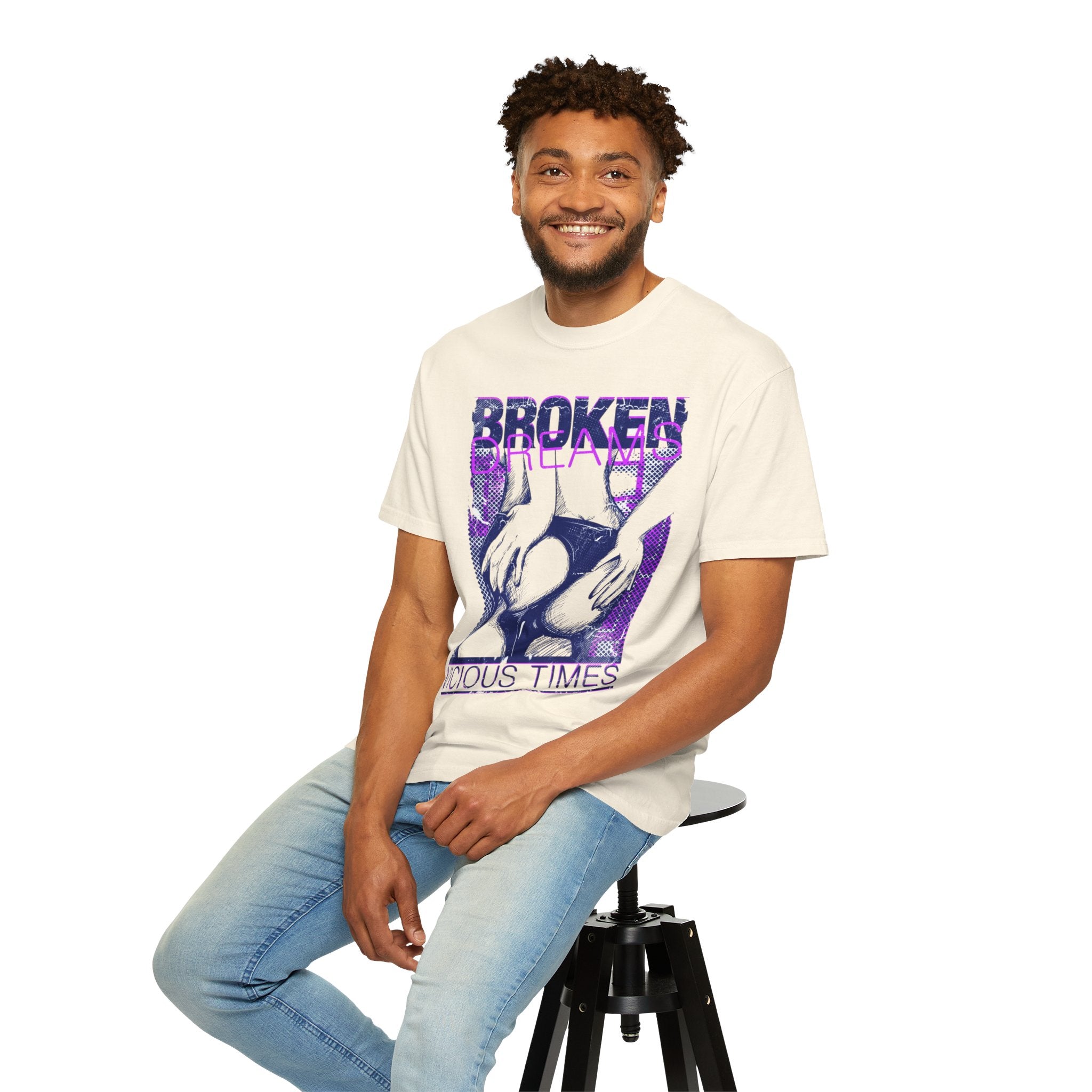 Broken Dreams Graphic T-Shirt — "Vicious Times" Retro Pop Art Tee