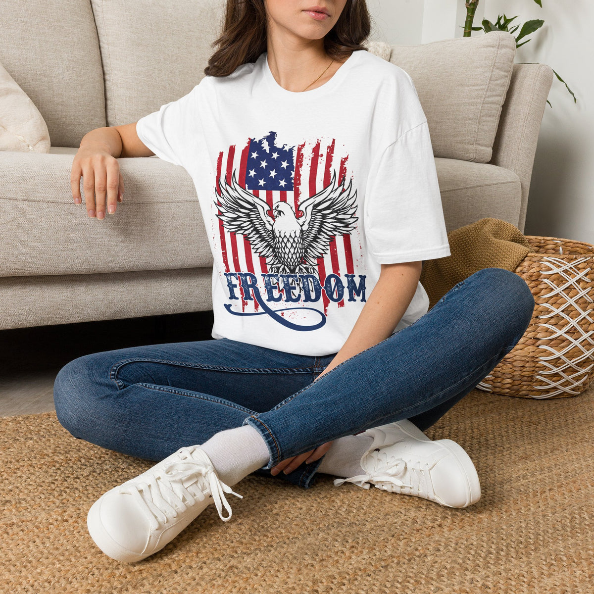 Freedom Eagle T‑Shirt – Patriotic American Flag Graphic Tee