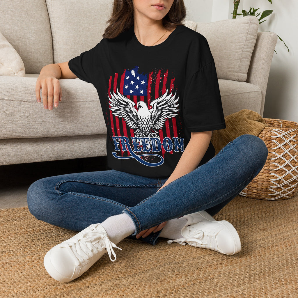 Freedom Eagle T‑Shirt – Patriotic American Flag Graphic Tee