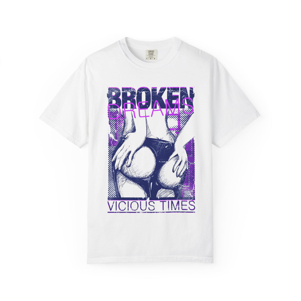 Broken Dreams Graphic T-Shirt — "Vicious Times" Retro Pop Art Tee