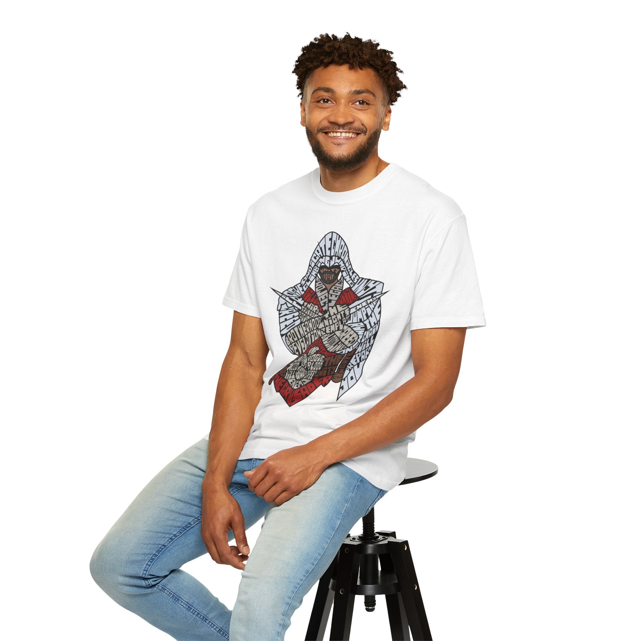 Assassin Hooded Warrior Graphic T-Shirt — Retro Gamer / Video Game Fan Tee