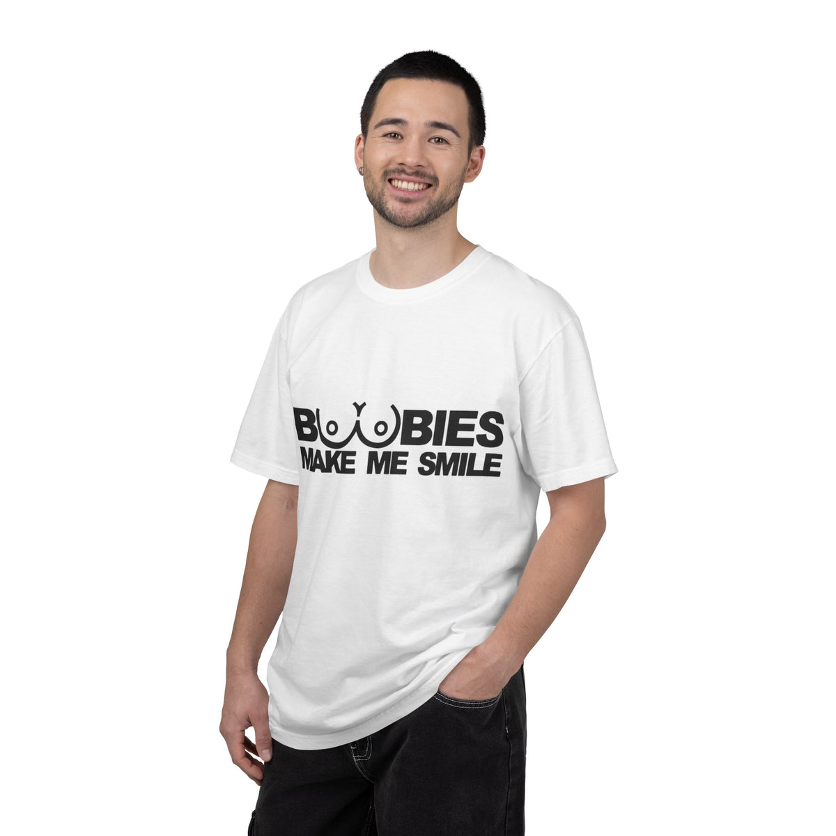 T-Shirt — “Boobies Make Me Smile” Funny Graphic Tee