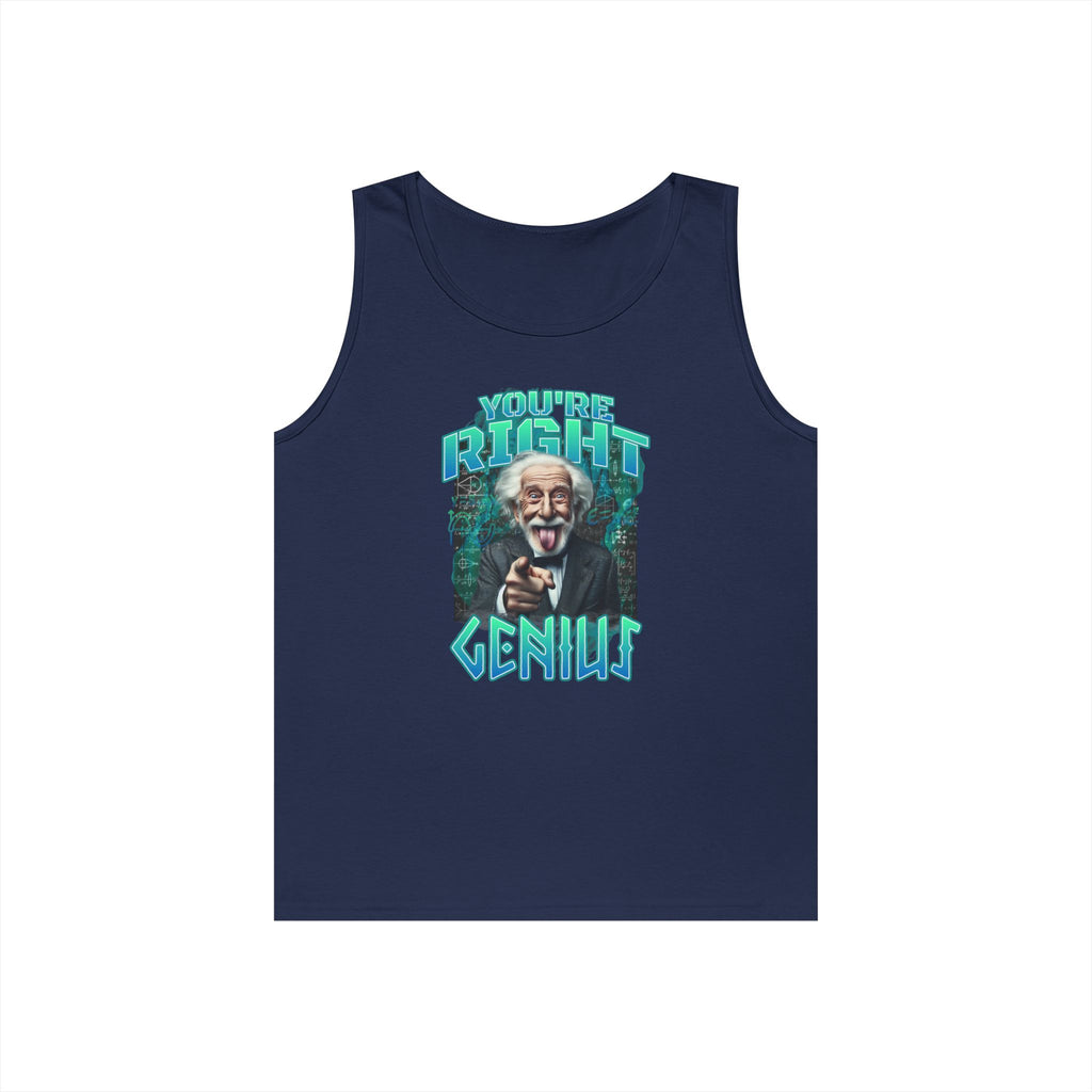 Genius Graphic Tank Top — "You're Pretty Smart, Genius" Vintage Scientist Design