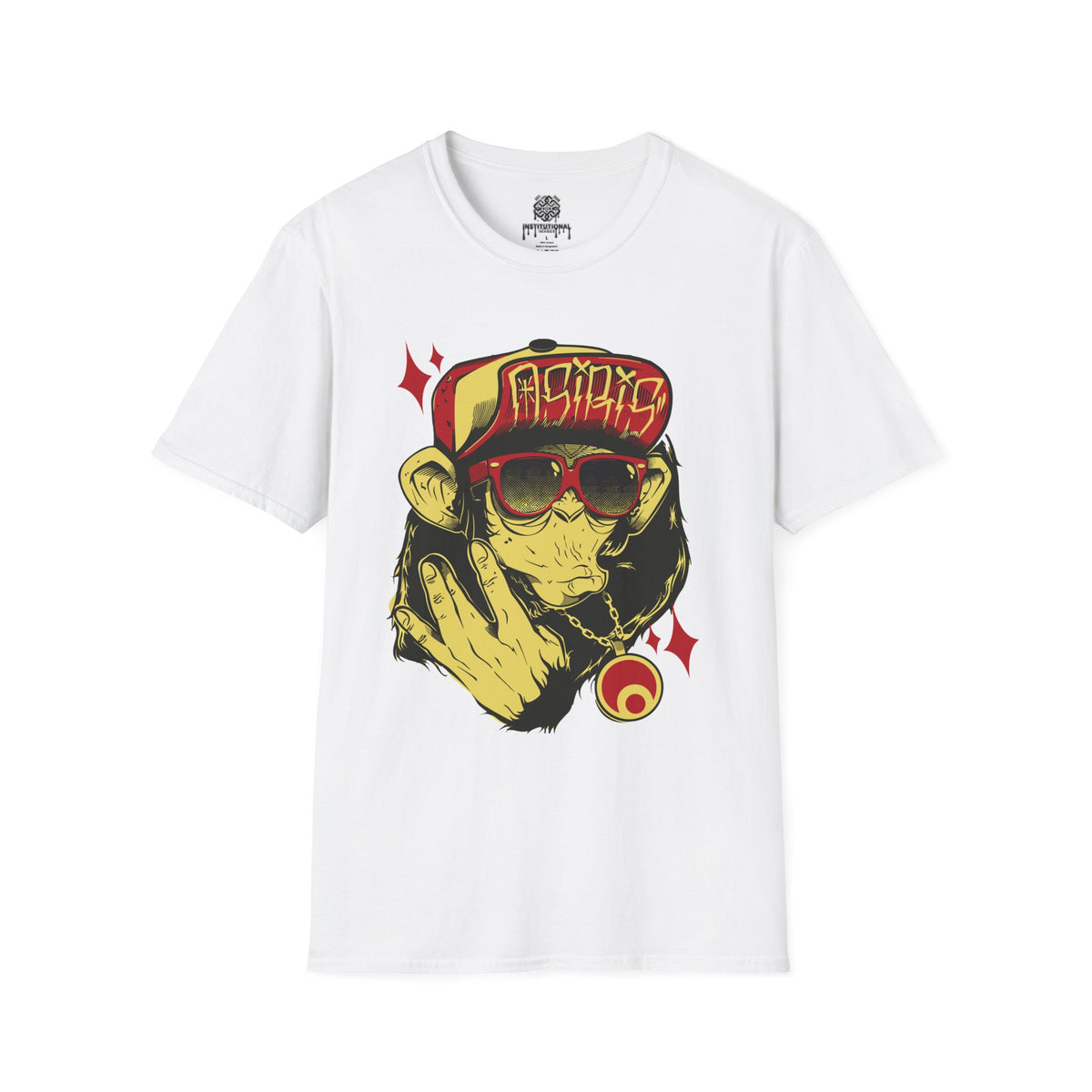 Monkey Streetwear T-Shirt — Retro Graphic Ape with Sunglasses & Cap