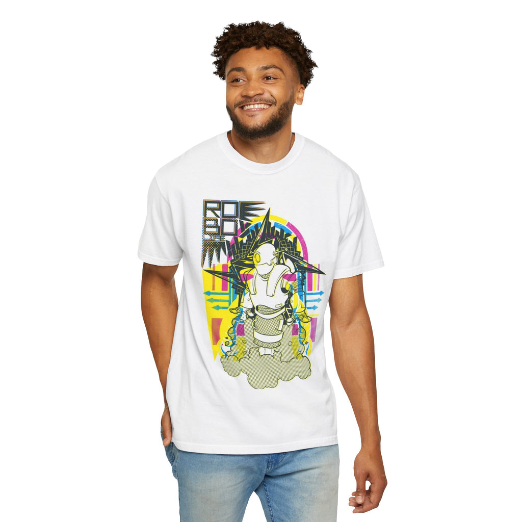 Retro Astronaut Graphic T-Shirt – 'ROCKET' Neon Vaporwave Space Tee