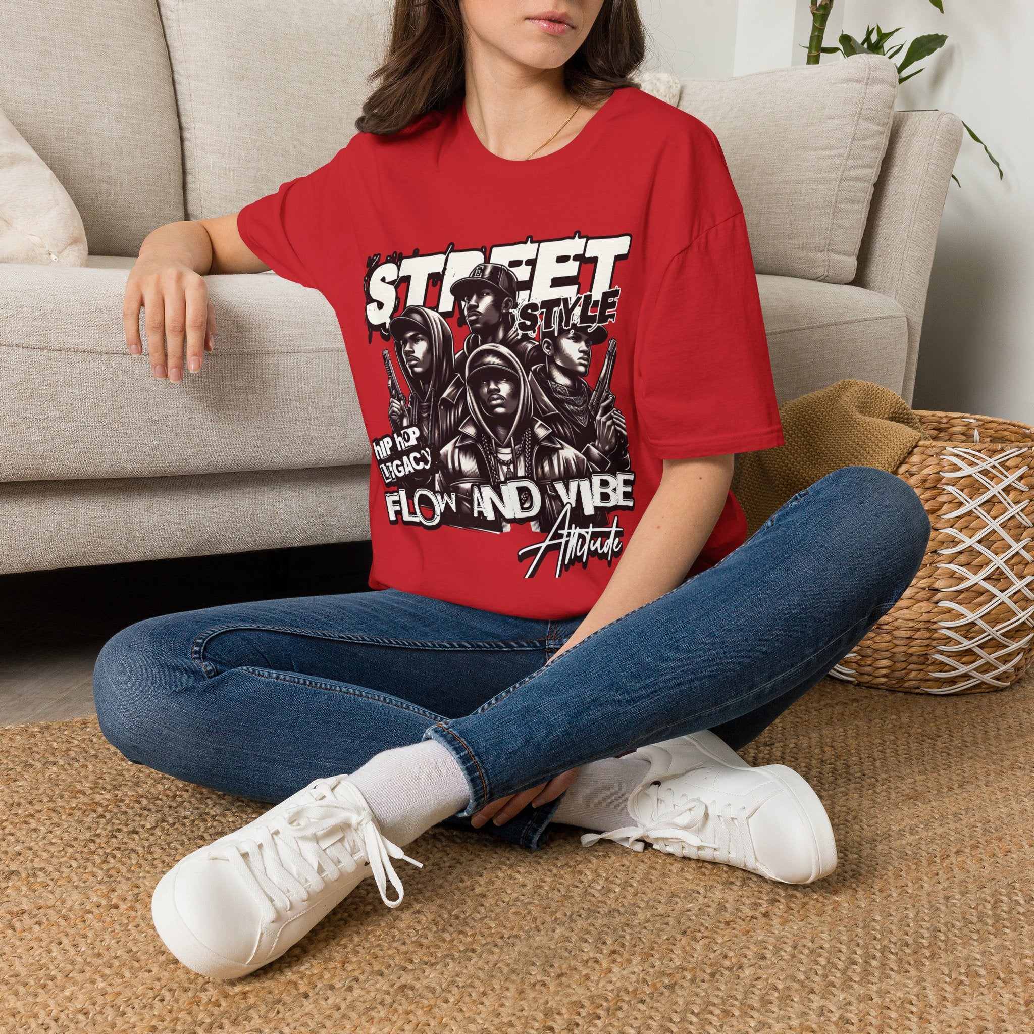 Street Style Graphic T‑Shirt — 'Street Style' Urban Vibe Tee with Crew Portraits