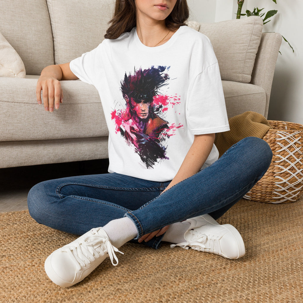 Rock Portrait T‑Shirt — Abstract Watercolor Musician Art Tee