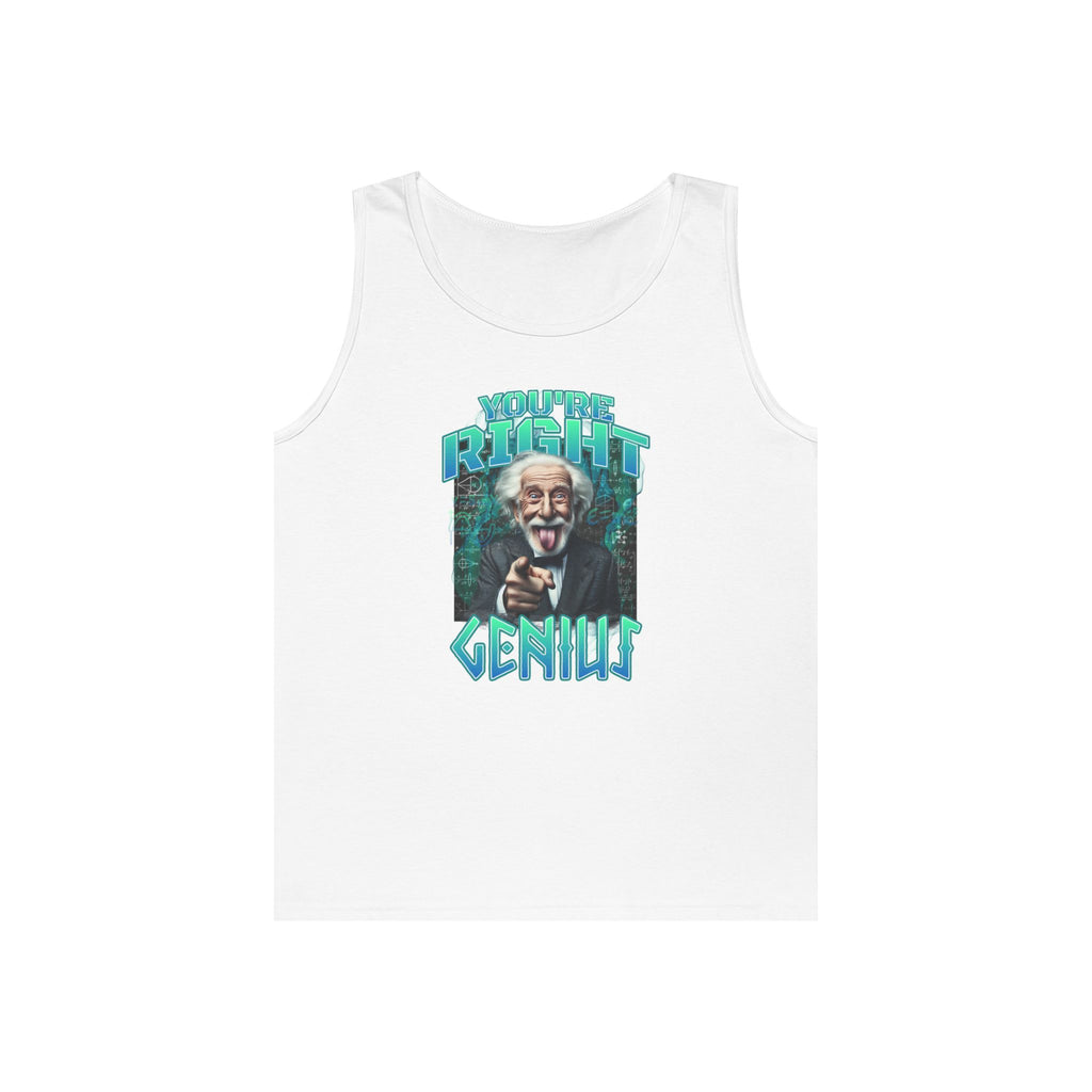 Genius Graphic Tank Top — "You're Pretty Smart, Genius" Vintage Scientist Design