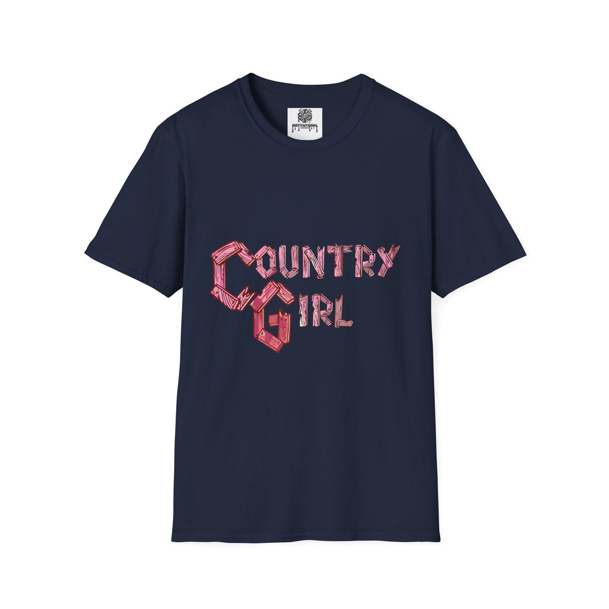 Country Girl T-Shirt — Western Pink Rope Typography Tee