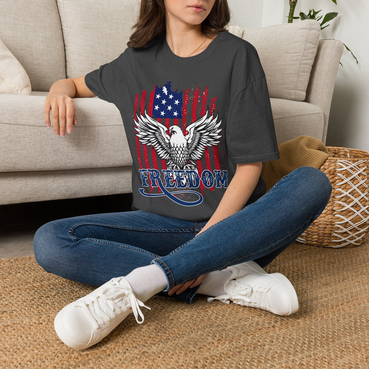Freedom Eagle T‑Shirt – Patriotic American Flag Graphic Tee