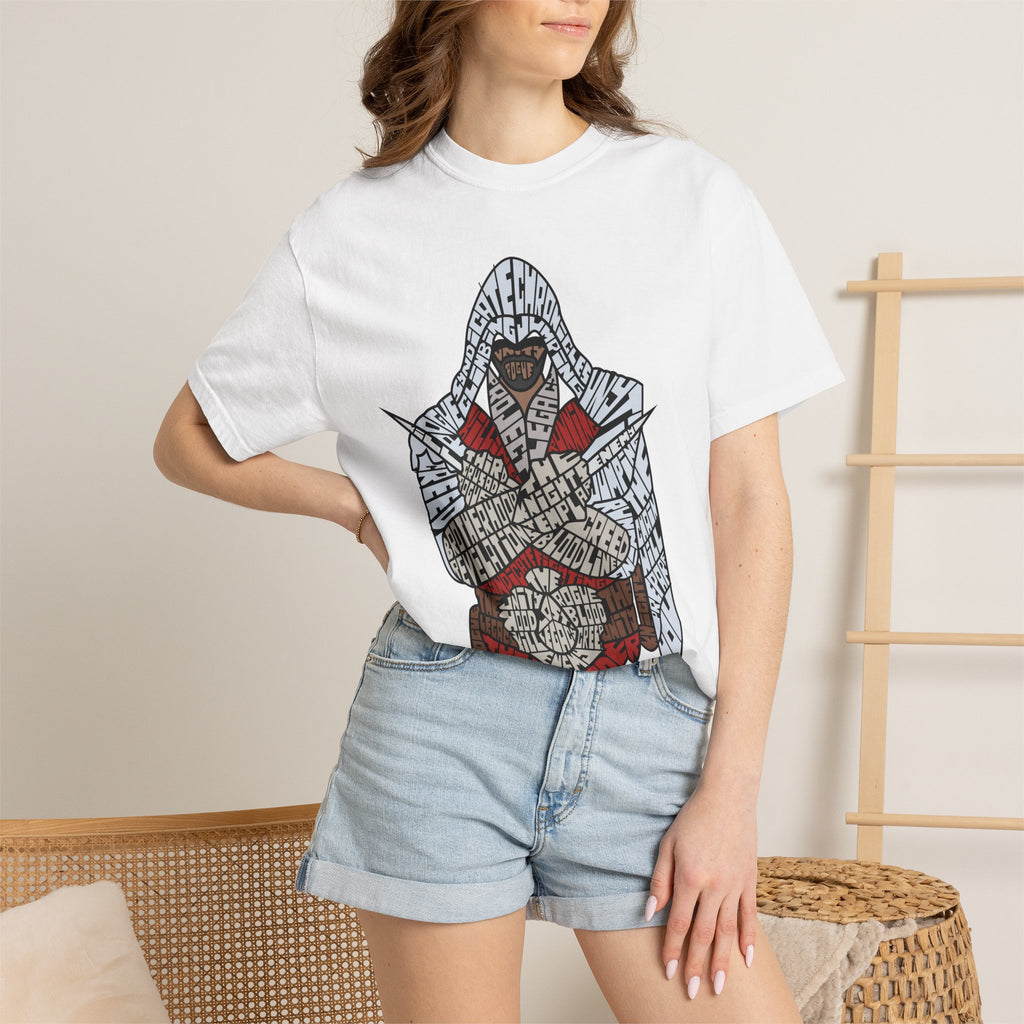 Assassin Hooded Warrior Graphic T-Shirt — Retro Gamer / Video Game Fan Tee