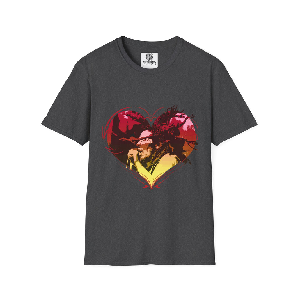 Heart Graphic T-Shirt — Vintage Couple Silhouette Love Tee