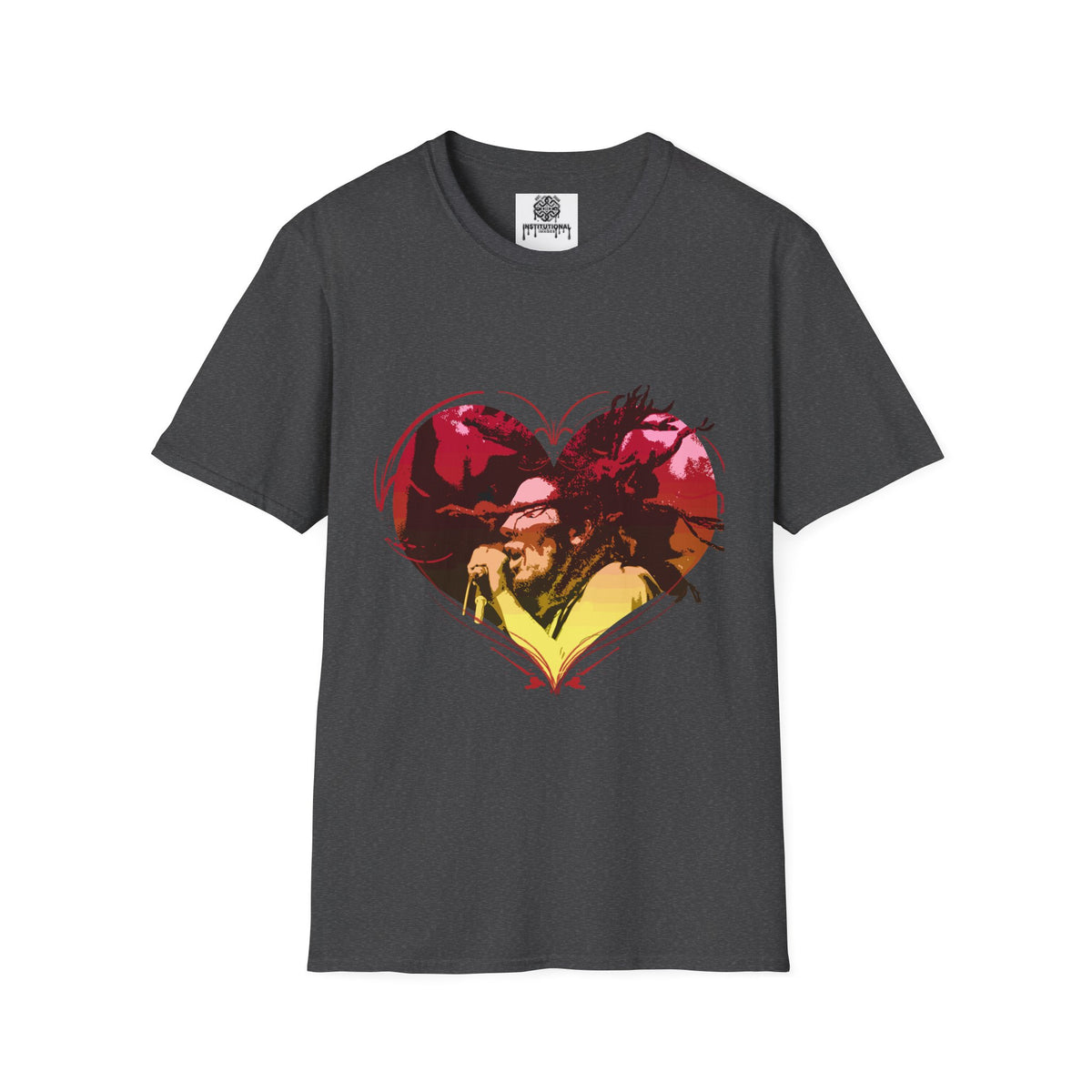 Heart Graphic T-Shirt — Vintage Couple Silhouette Love Tee