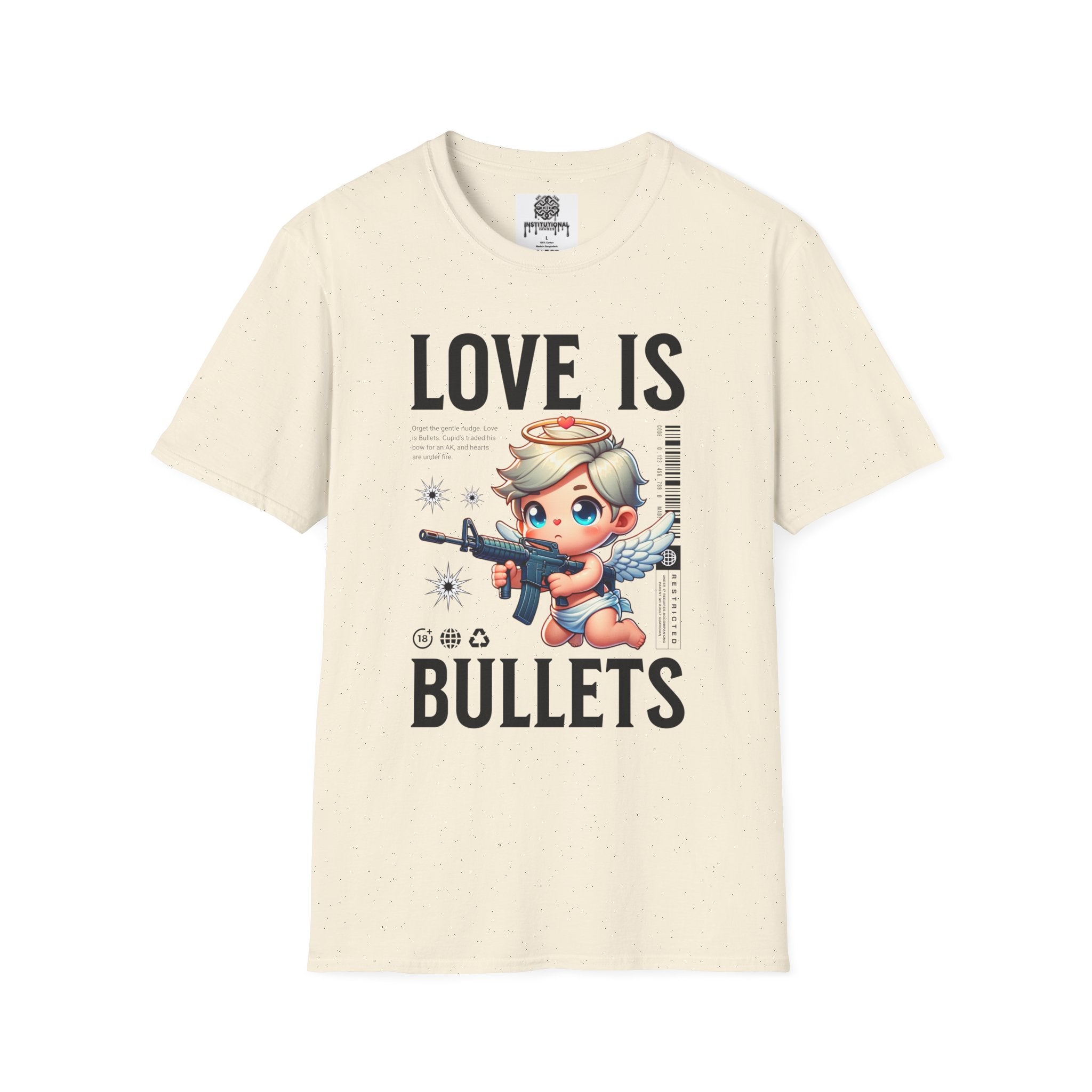 Love Is Bullets T-Shirt — Cute Angel Shooter Graphic Tee
