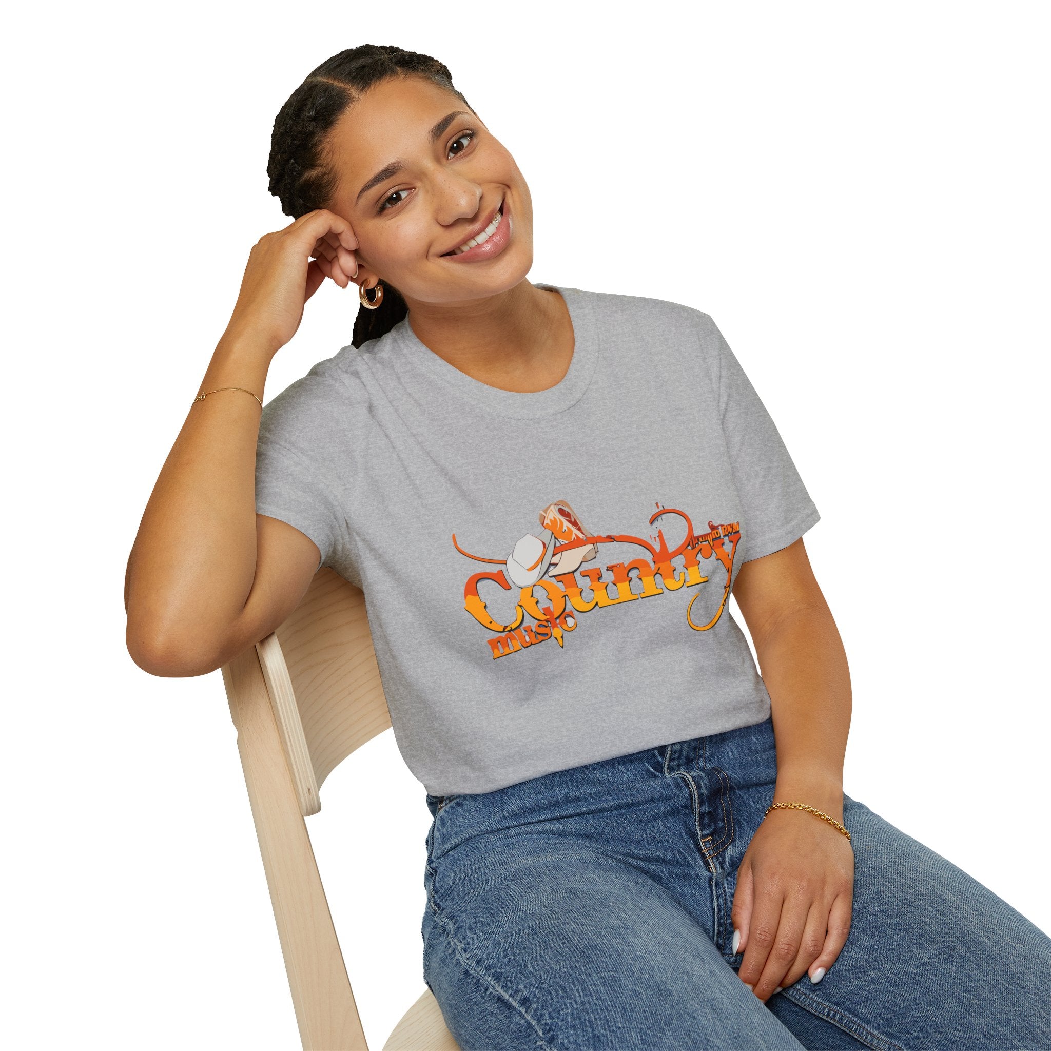 Country Music T‑Shirt — Vintage Cowboy Hat & Guitar Graphic