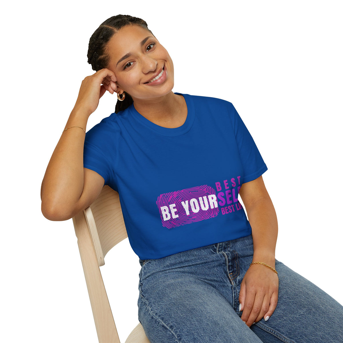 Best Yourself T-Shirt — Inspirational Pink Graphic Tee