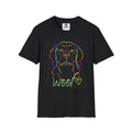 Neon Line Dog T-Shirt — Colorful ‘Woof ’ Pet Lover Tee