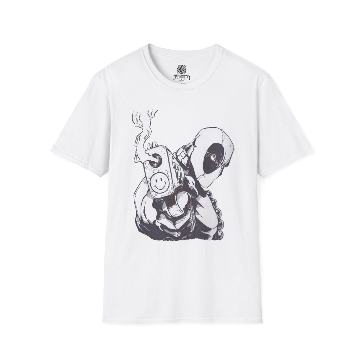Deadpool Coffee Sketch T-Shirt — Funny Antihero Comic Tee