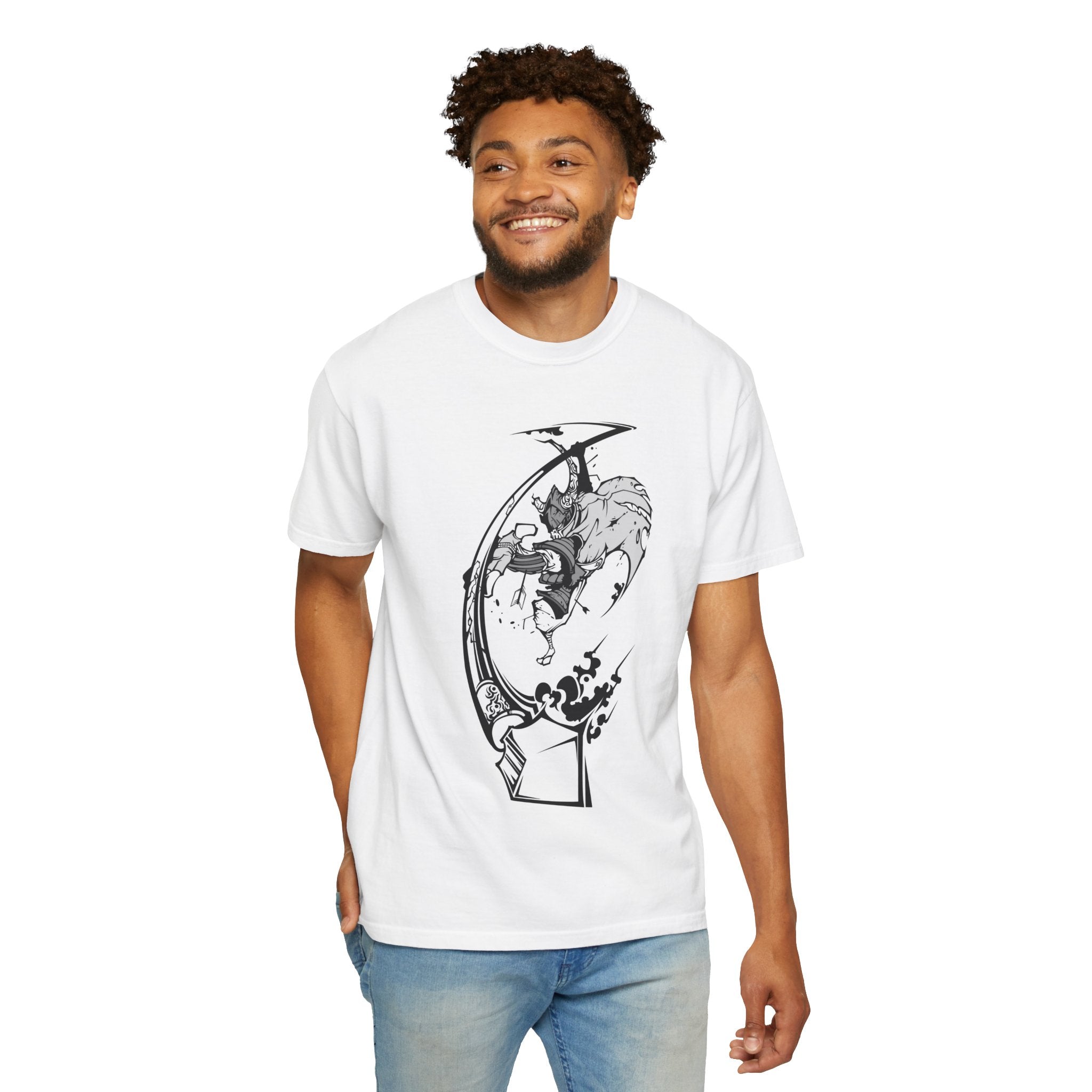 Skateboard Wave Graphic T-Shirt — Surfer Skull Art Tee