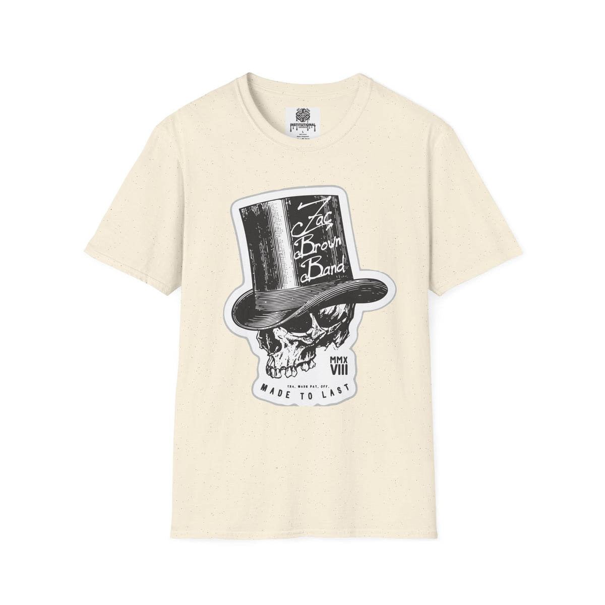 Top Hat Skull Band Tee — Zac Brown Band Graphic T-Shirt