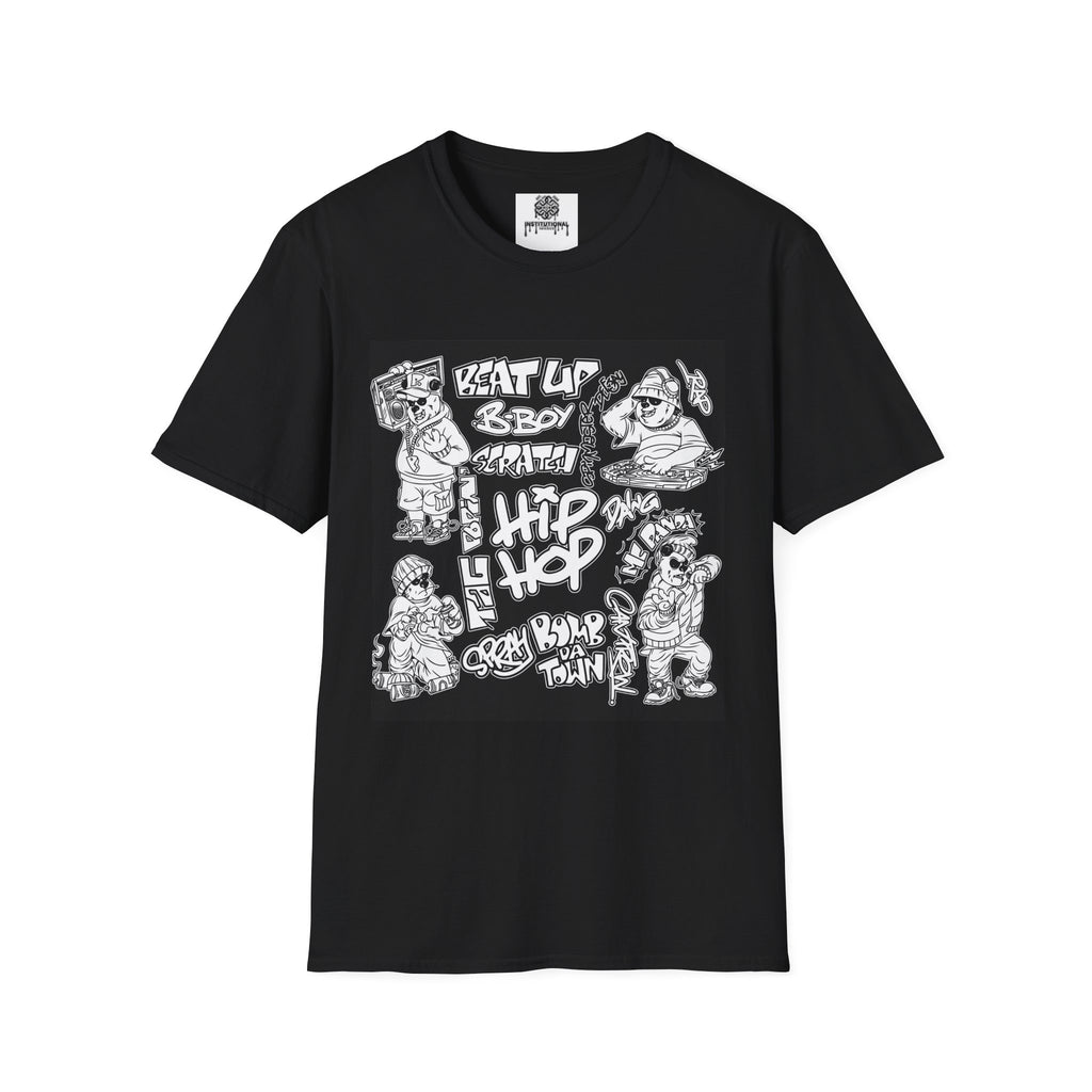 Hip Hop Graffiti Tee — "Beat Up B-Boy" Streetwear T-Shirt