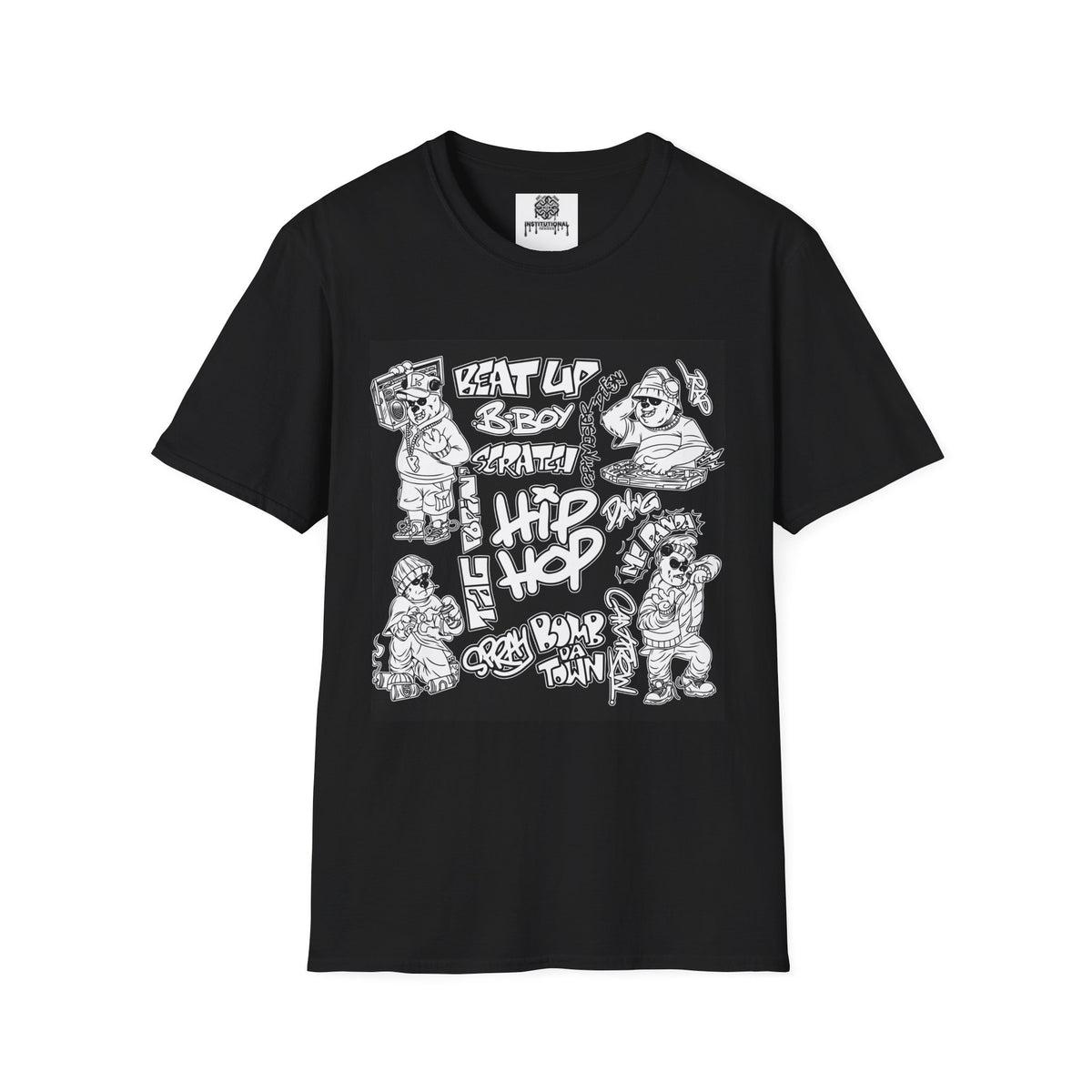 Hip Hop Graffiti Tee — "Beat Up B-Boy" Streetwear T-Shirt
