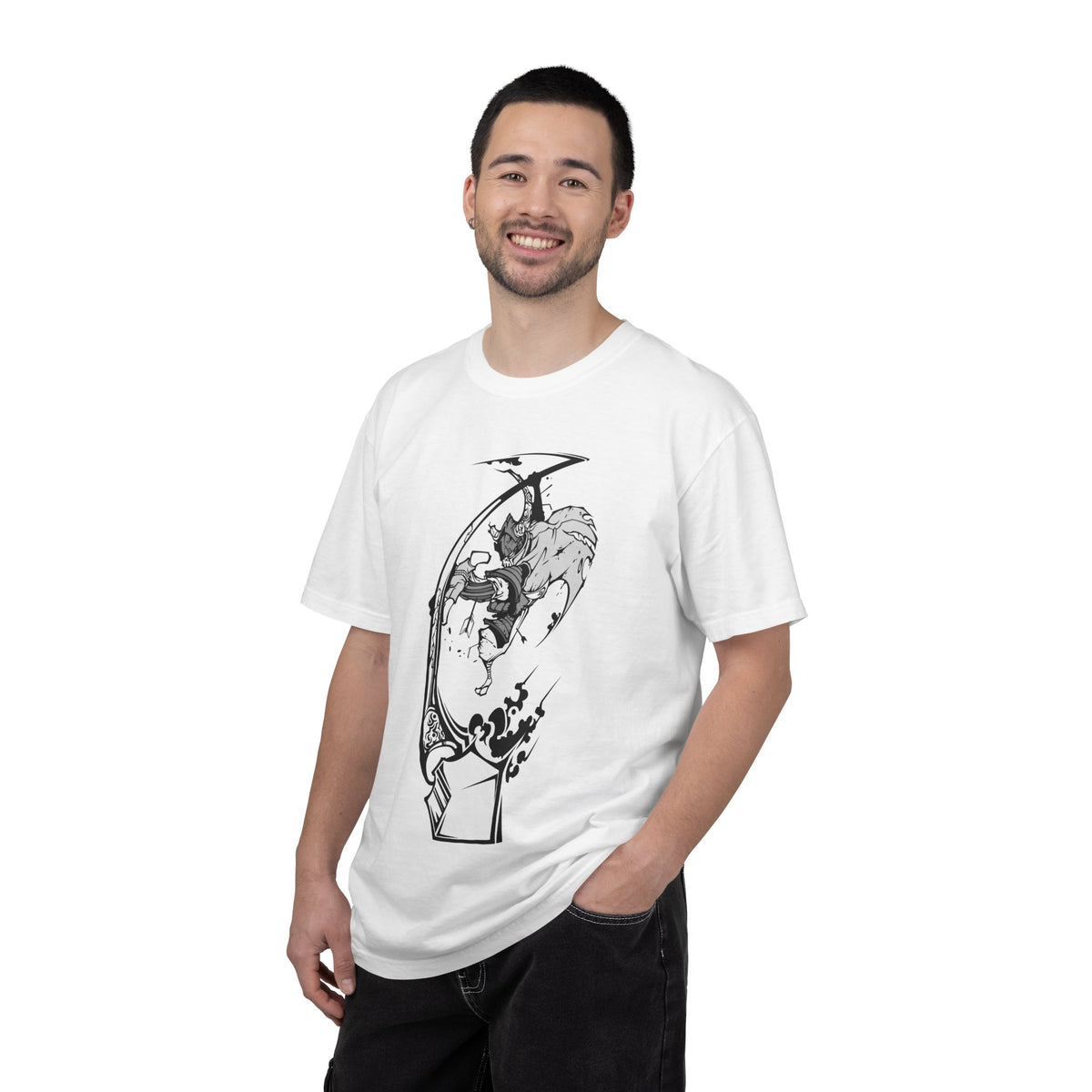 Skateboard Wave Graphic T-Shirt — Surfer Skull Art Tee
