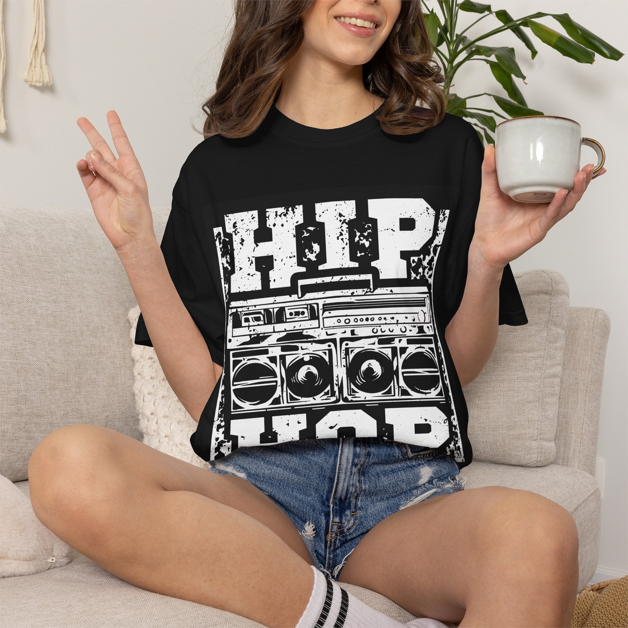 Hip Hop Boombox T-Shirt — Retro Urban Music Tee