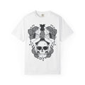 Skull & Rose Tarot Tee — Gothic Skull Graphic T-Shirt