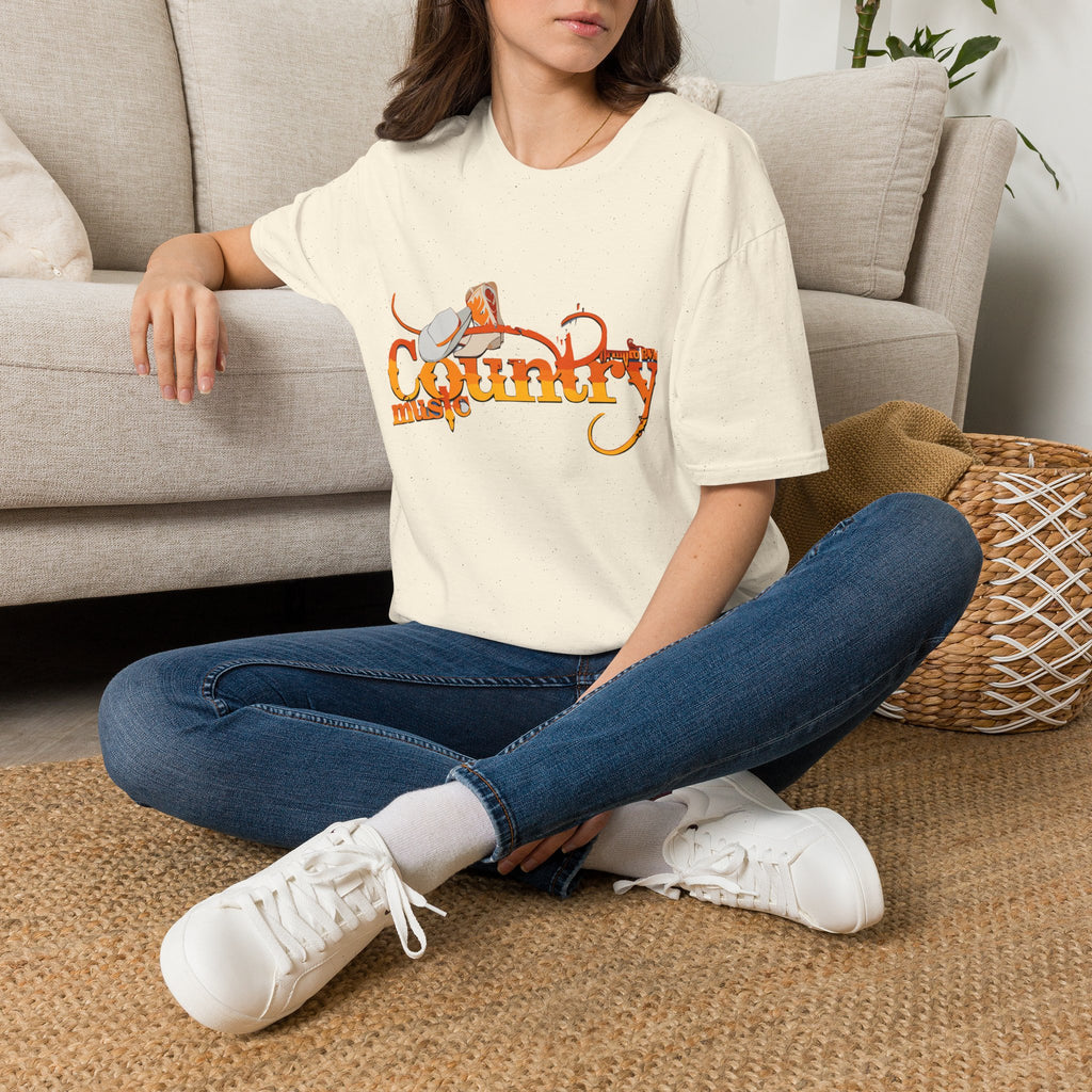 Country Music T‑Shirt — Vintage Cowboy Hat & Guitar Graphic