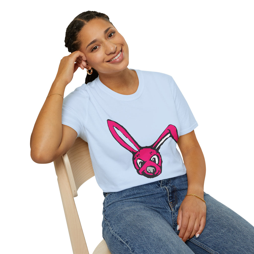 Pink Bunny Graphic T-Shirt — Playful Easter Bunny Tee