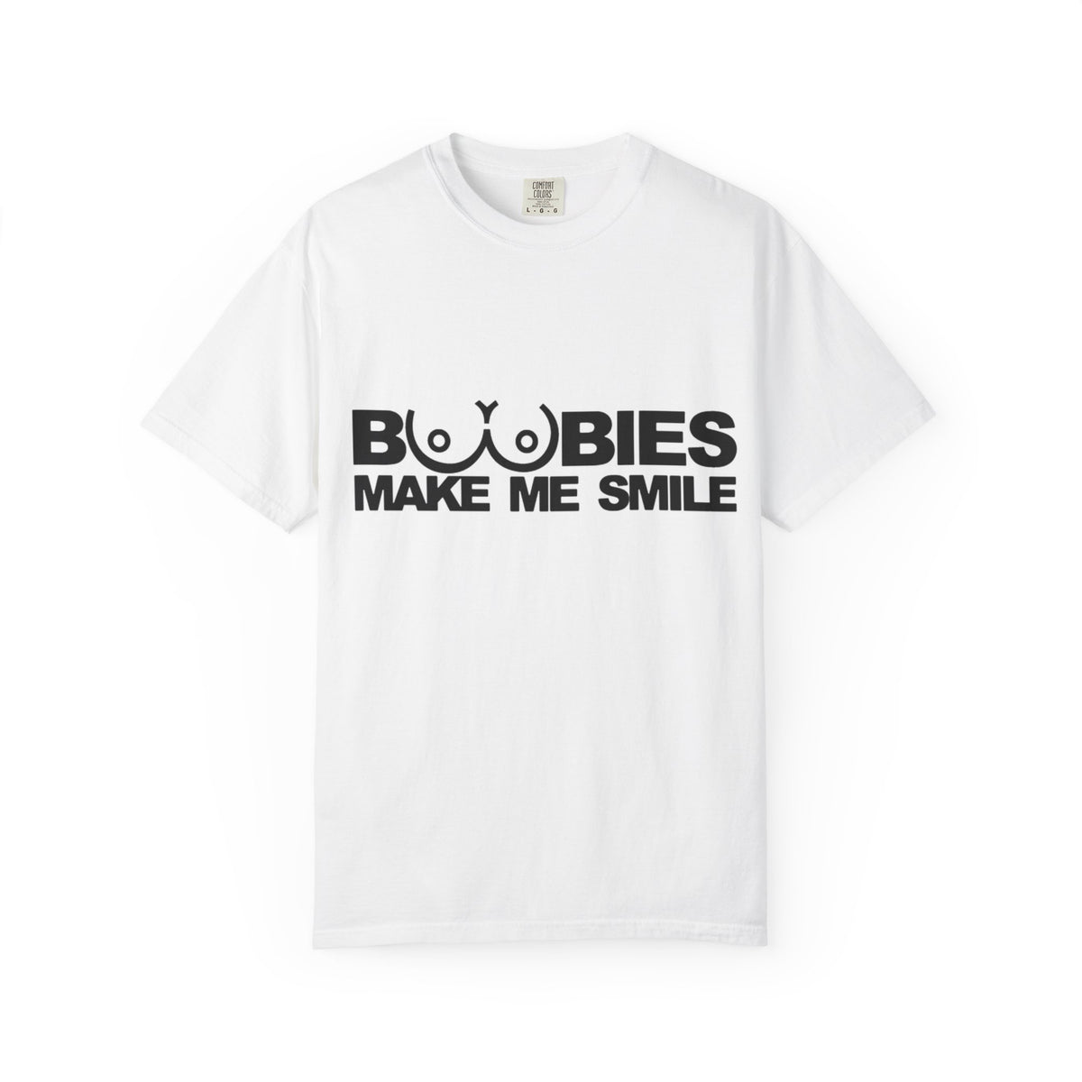T-Shirt — “Boobies Make Me Smile” Funny Graphic Tee