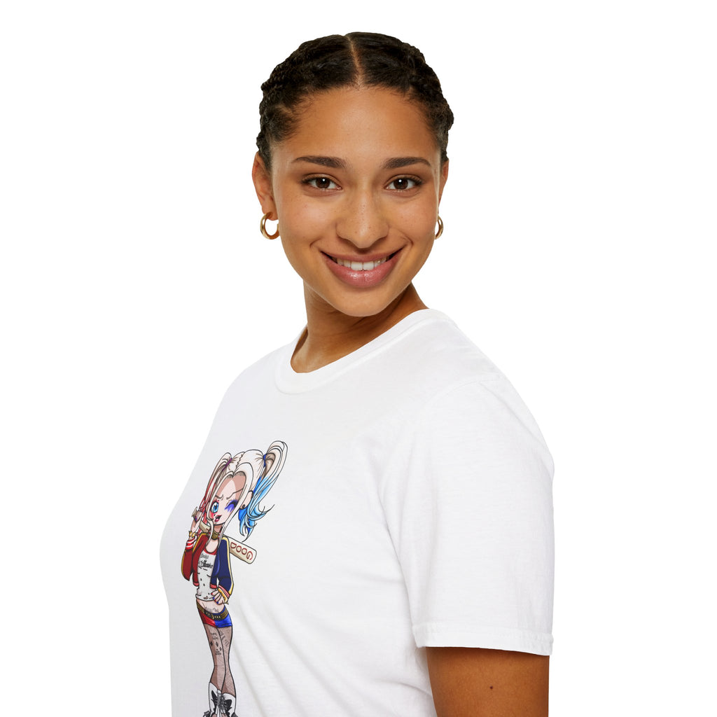 Harley Quinn Chibi Graphic T-Shirt — 'Daddy's Lil Monster' Cute Punk Tee