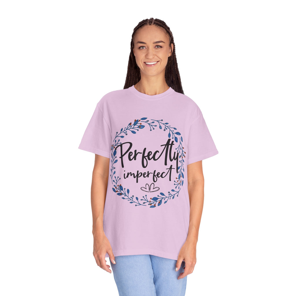 Perfectly Imperfect Floral T-Shirt — "Perfectly Imperfect" Inspirational Tee