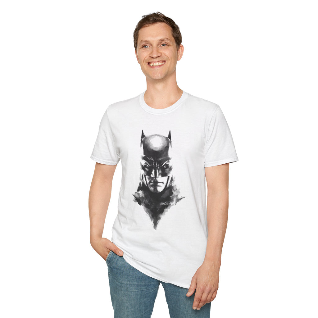 Batman Watercolor Portrait T-Shirt — Moody Superhero Graphic Tee