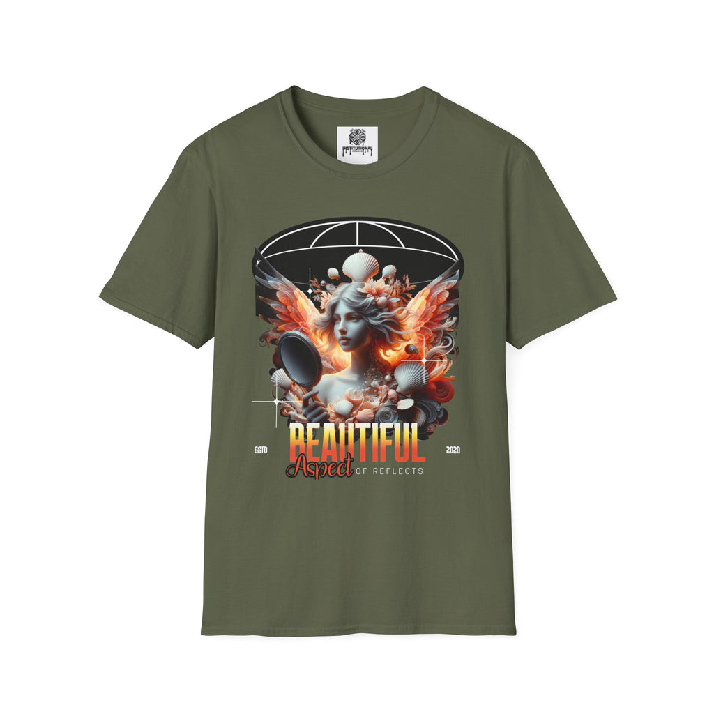 Artistic Phoenix Portrait T-Shirt — 'Beautiful' Retro Surreal Graphic Tee