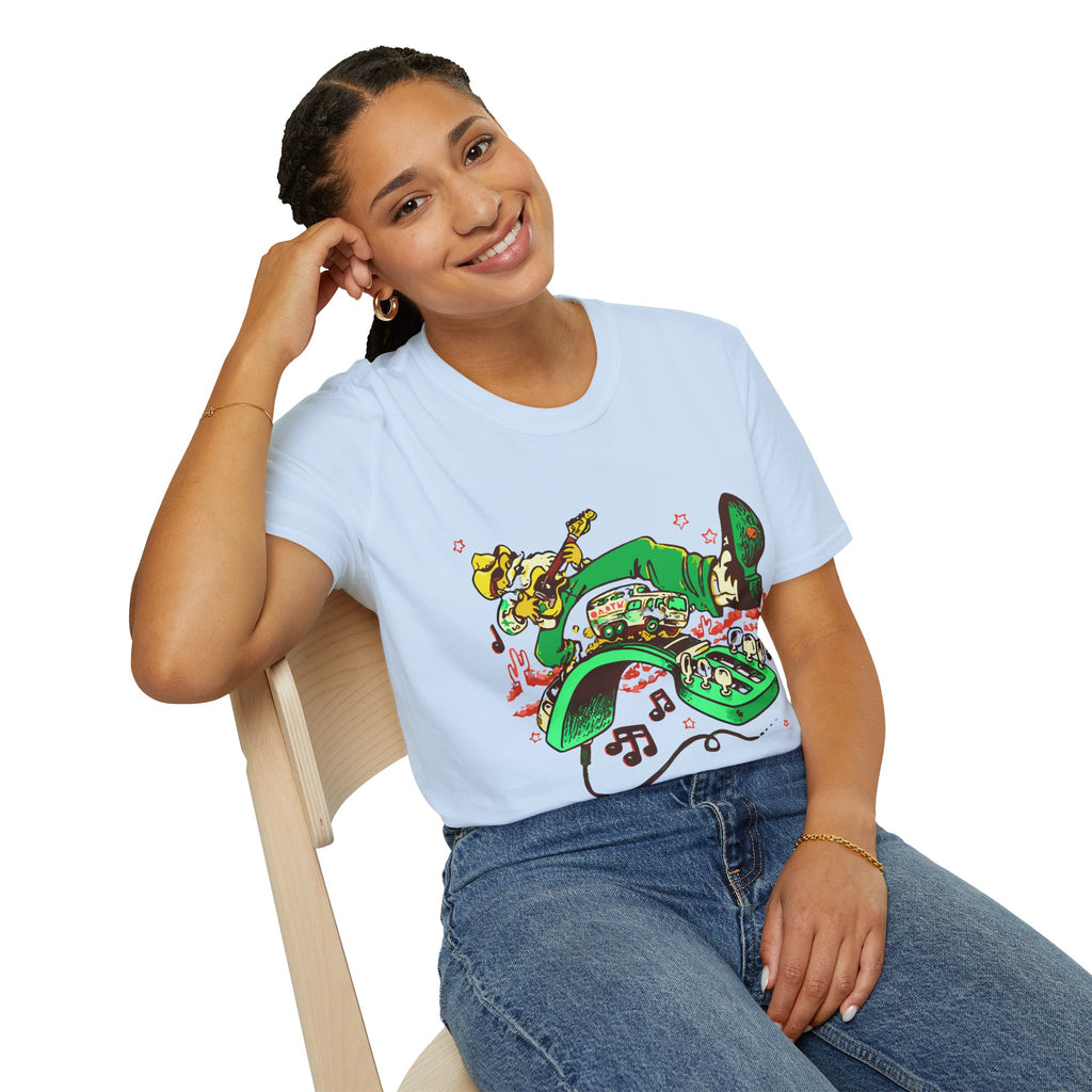 T-Shirt — Retro Cowboy Guitar Graphic Tee (Bold Western Music Design)